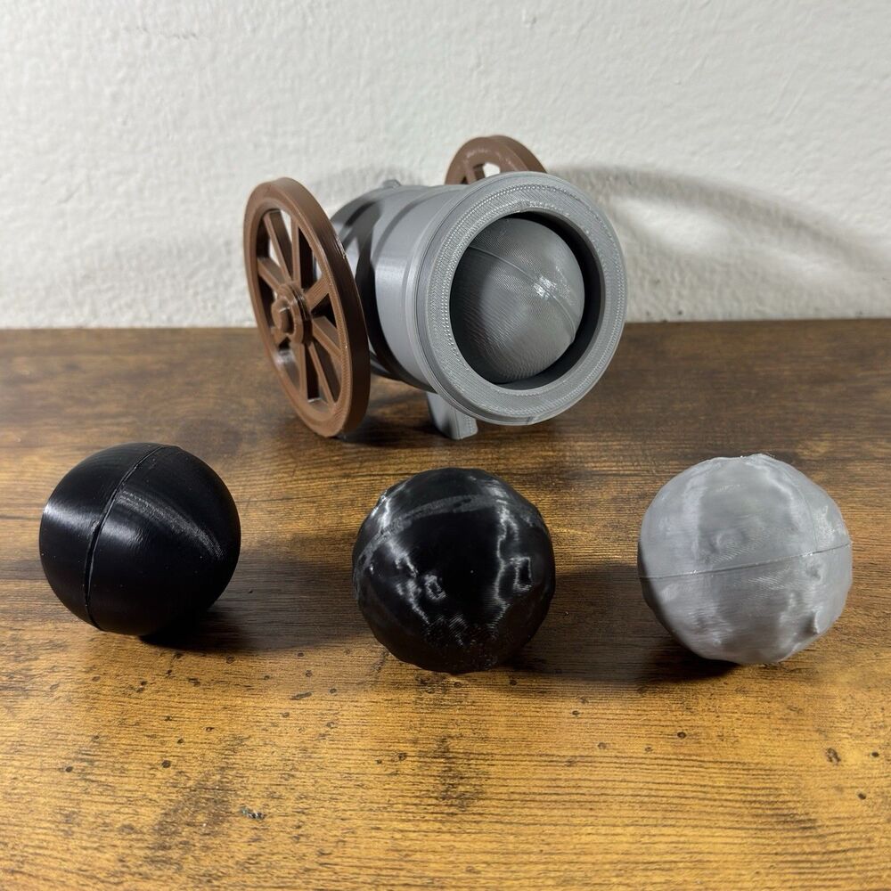2x 3D Printed Fisher Price Little People 2" Cannon Ball Boulder Rock